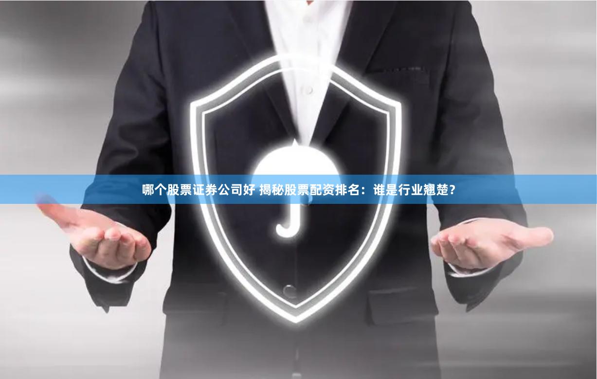 哪个股票证券公司好 揭秘股票配资排名：谁是行业翘楚？